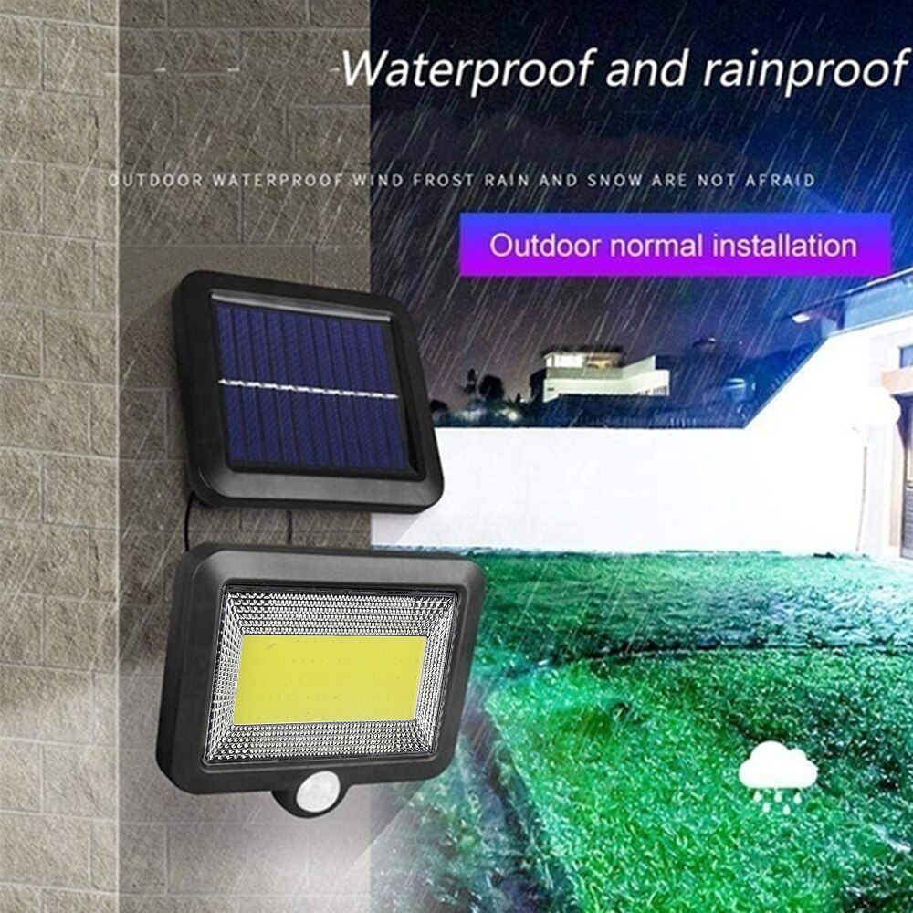 100 Led Solar Light Outdoor Solar Lamp Pir Motion Sensor Wandlamp Waterdichte Zonne-energie Zonlicht Voor Tuin Decoratie