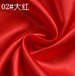 12 Colors Selection Polyester Satin Material For Clothing Linings Soft Charmeuse DIY Handmade Crafts Satin Fabric: 2 red