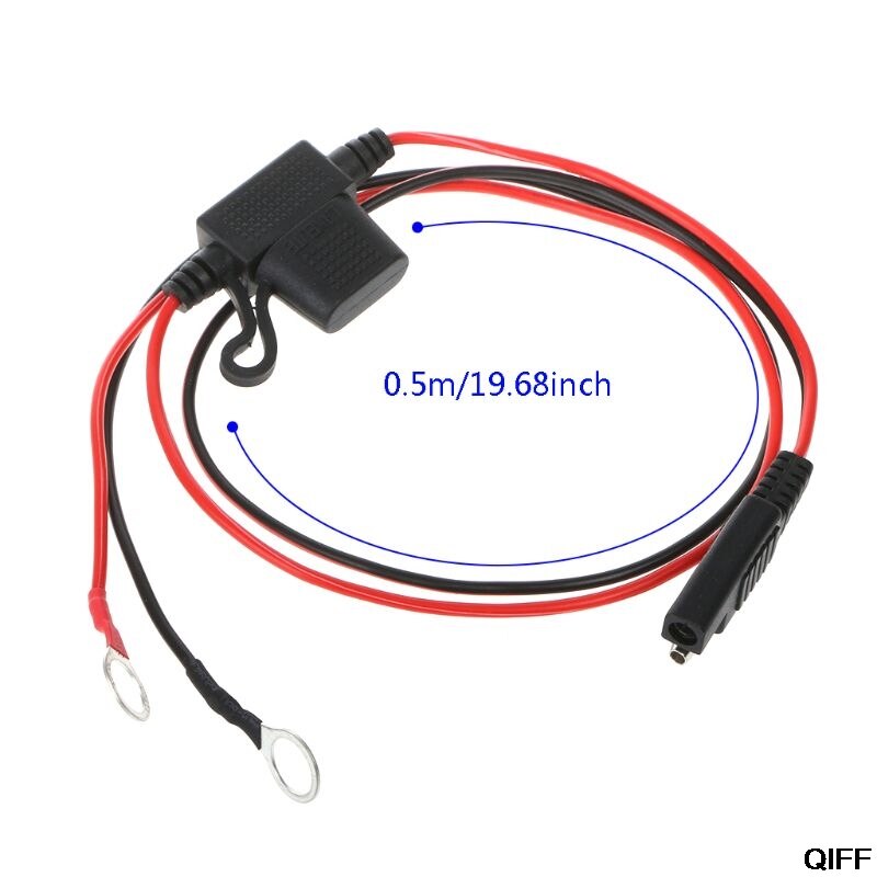 12V Motorcycle Battery Charger Terminal Ring Connector Cable Output Connecting May06