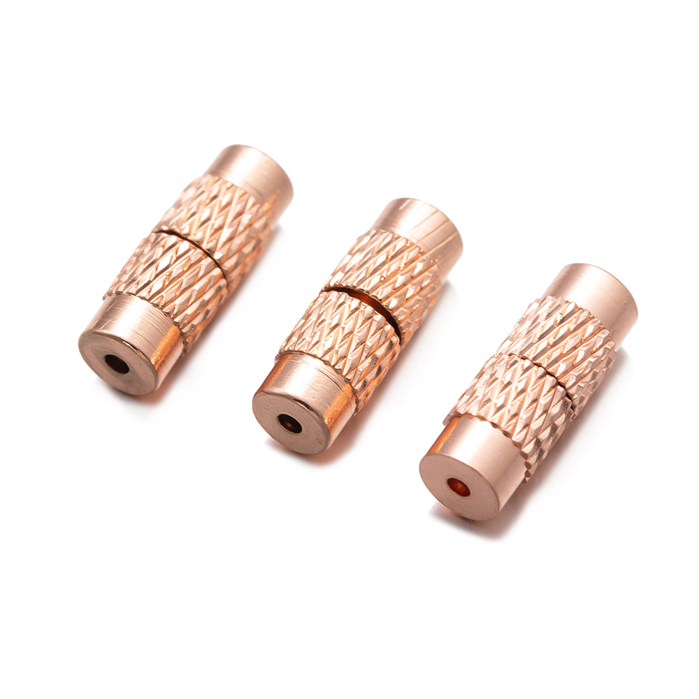 20pcs 12x4mm Brass Screw Clasps Barrel Clasps Cord End Caps Jewelry End Tips Connectors for Bracelet Necklace Making Accessories: WHITE