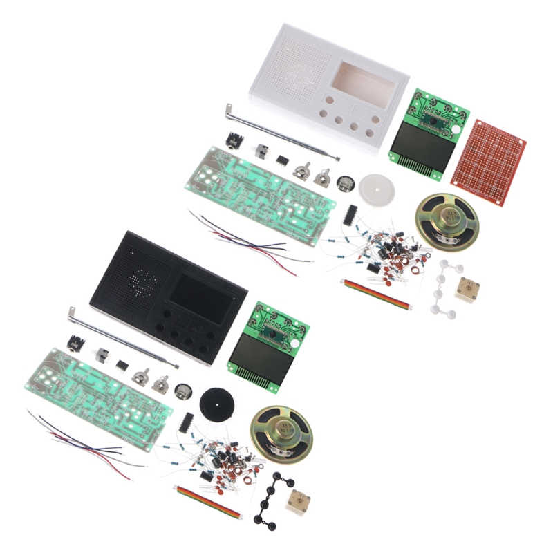 Kit de Radio FM LCD DIY, Suite de aprendizaje educativo electrónico, rango de frecuencia de 72-108,6 MHz