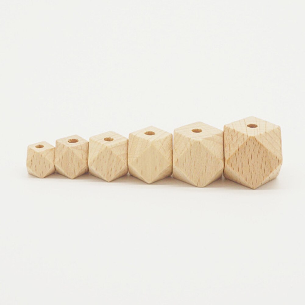 10 stk træ geometriske sekskantperler diy umalet vedhæng halskæde tilbehør vedhæng armbånd ammende legetøj