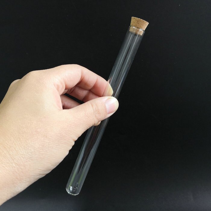 10Pcs 15x180mm Clear Glass Test Tube With Cork U-shaped Bottom Long Transparent Test Tube Lab Supplies Glassware Chemical