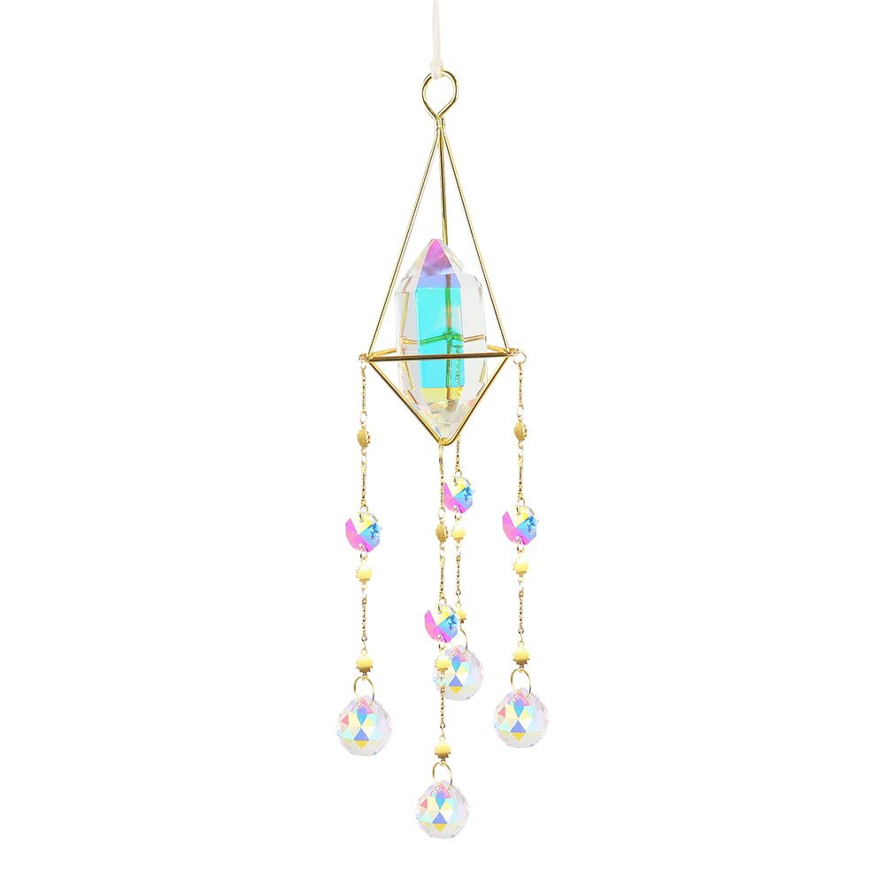 Carrillón de viento de cristal para decoración del hogar, Spinner de viento para ventana, dormitorio, sala de estar, creativos para niñas: A
