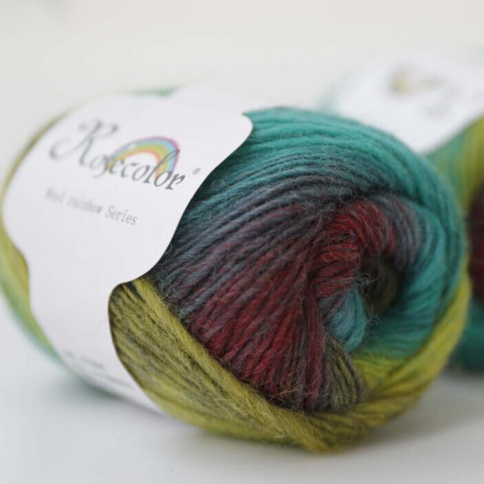 100% Wol Garen Voor Breien Geverfd Regenboog Gehaakte Fancy Chunky Hand Geweven Kleurrijke Scores Kasjmier Garen Draad 8Pcs: 09