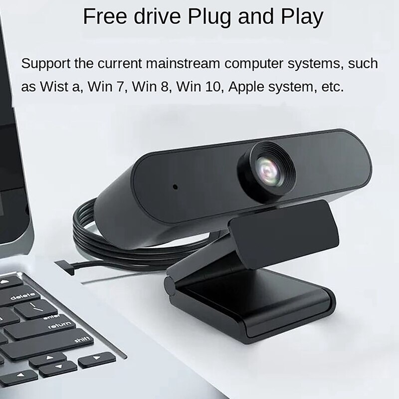 Usb Hd Webcam Met Microfoon Bescherming Hd 2560X1440 Webcam Is Geschikt Voor Laptop Desktop Computers