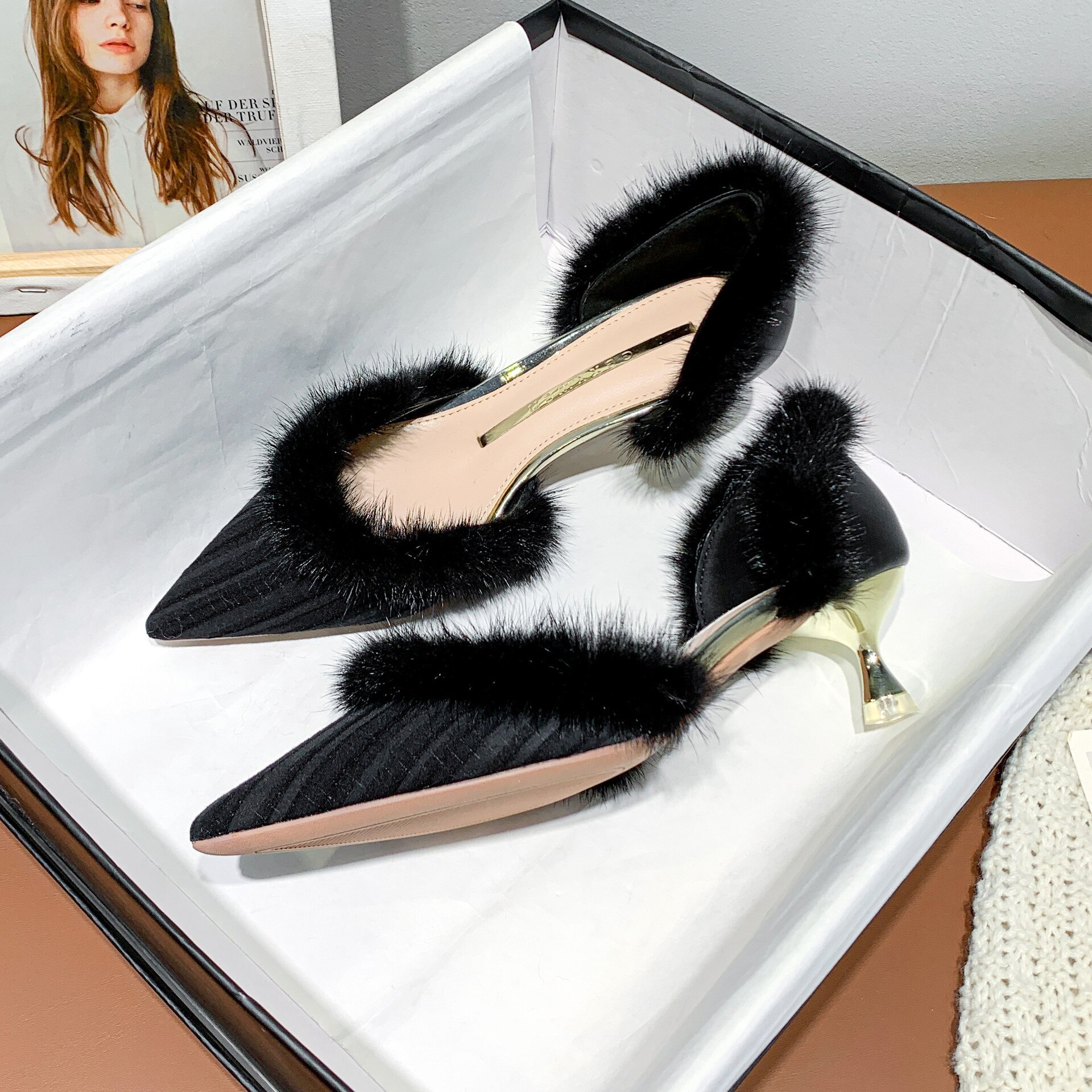 Woman Sandals Gladiator Fur Ladies Ankle Wrap Wedges Women Platform Shoes Female Lace Up Sandalias De Mujer