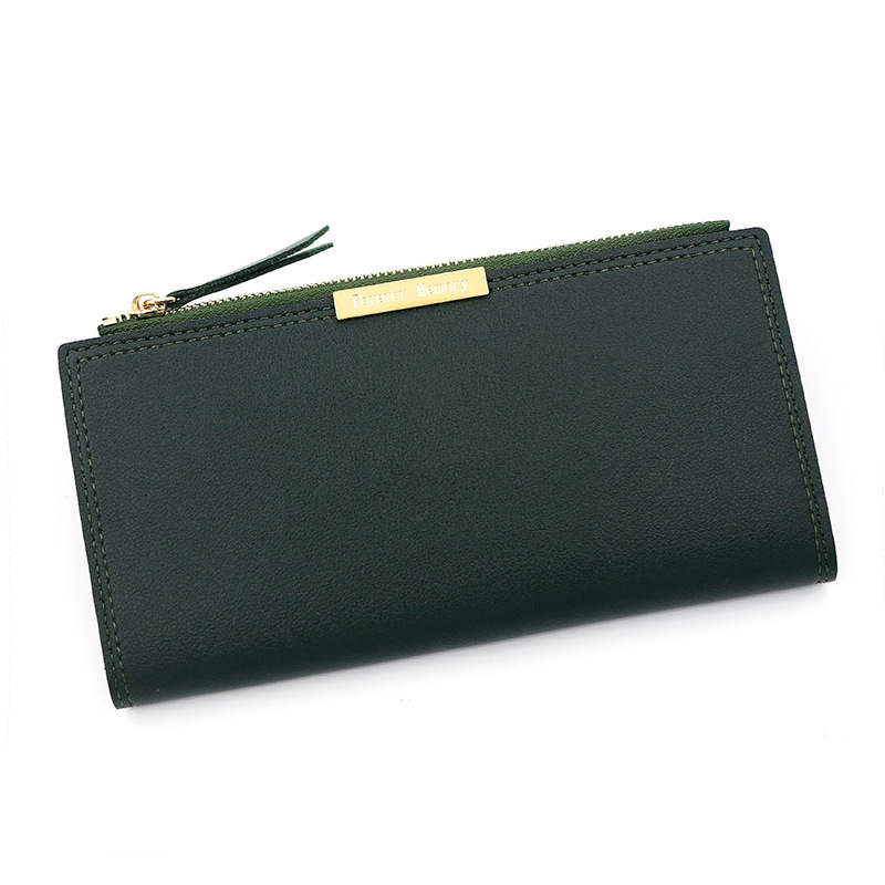 Kvinner lommebøker skinn hasp lommebok dame lang veske clutch dame dame lommebok telefon lomme cartera mujer: Multi