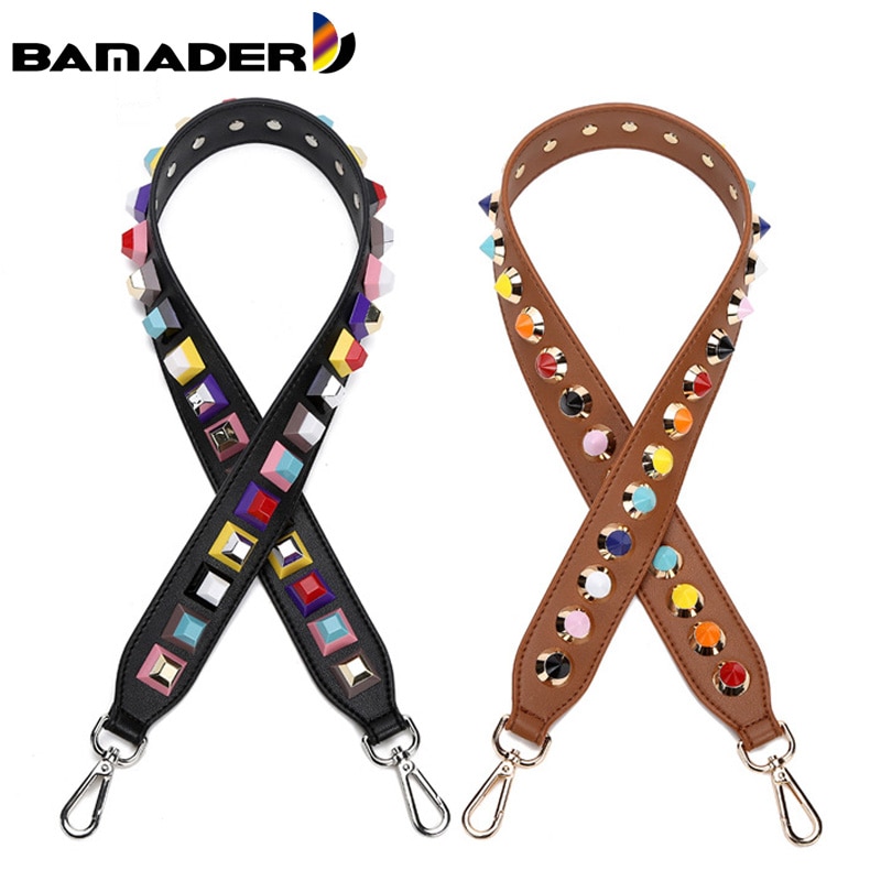 Vrouw Zak Bandjes Klinknagel Schouderbanden Breed Tas Band Botsen Kleur Joker Bloem Riem Crossbody Onderdelen Acessorios