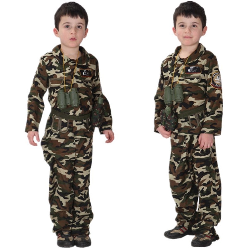 Jongens Leger Speciale Kracht Kostuum Kleding Kinderen Camouflage Uniform Halloween Carnaval Kinderen Cosplay Fancy Dress