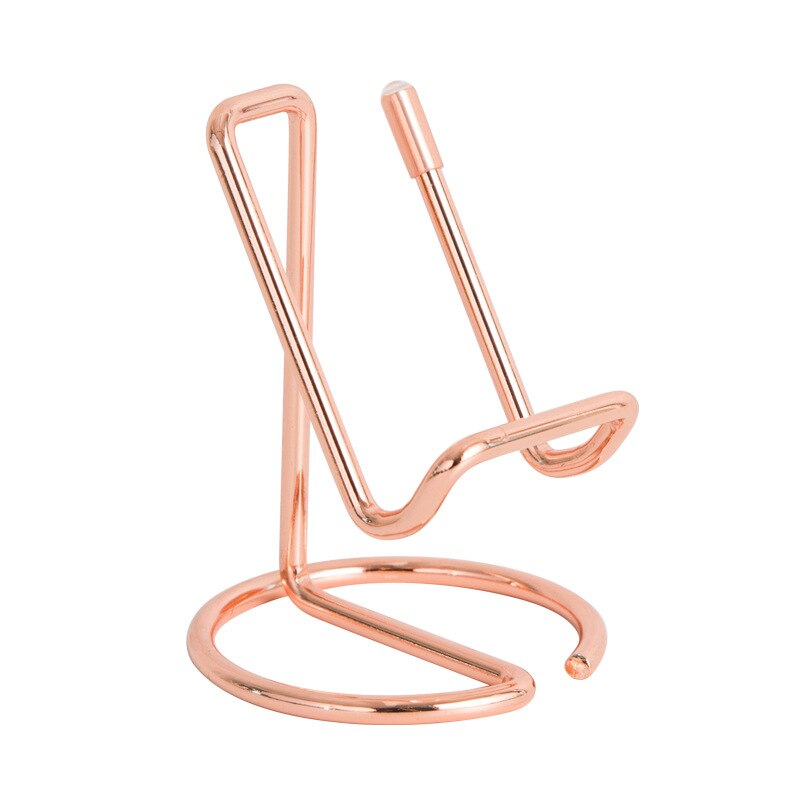 2pcs Mobile Phone Holder Stand Rose Gold Metal Tablet Desk Holders & Stands for iPhone X/8/7/6 Plus Samsung Phone/ipad: Rose Gold