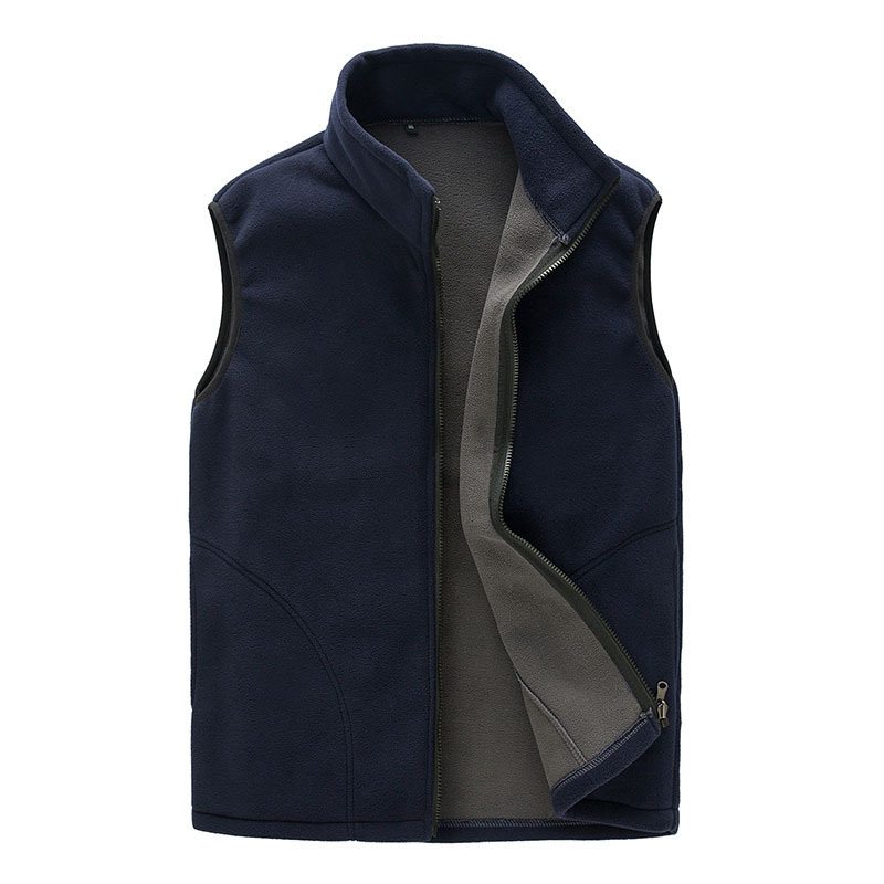 PEVSN Men Winter Fleece Vest Male Thick Warm Waistcoat Outwear Casual Thermal Soft Vests Mens Windproof Sleeveless Jacket,YA720