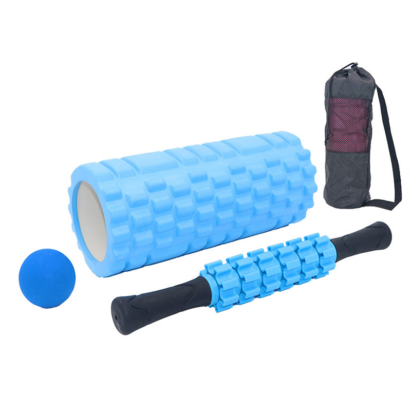 Yoga Foam Roller Column Fitness Pilates blocks Massage Sticks Balls Train Gym Massage Grid Trigger Point Therapy Physio Exercise: Blue1