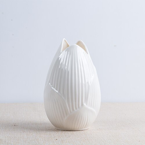 Loto de ceramica florero rojo blanco jarrones de cerámica de mesa de porcelana florero para boda, decoración para el hogar, Accesorios, Moderno: white 5x16x10cm