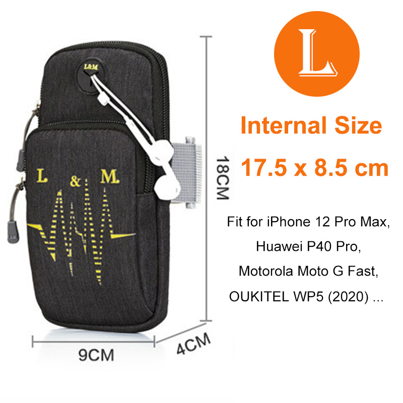 Outdoor Sport Phone Bag For Doogee V20 X95 S95 Pro S86 S68 S58 P30 N30 N20 N100 HomTom R17 H80 Arm Band Run Case Zipper Pouch
