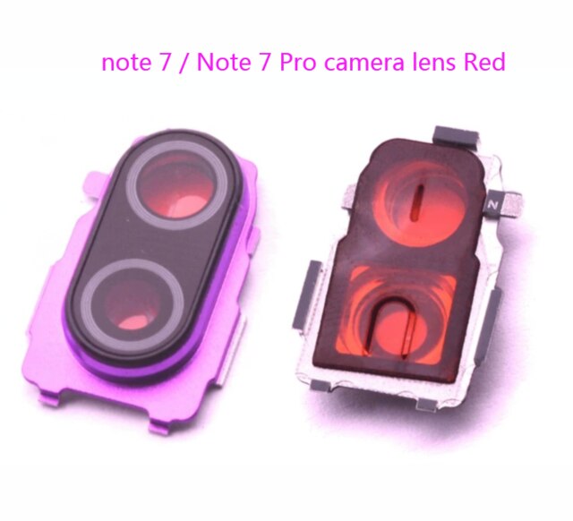 Dla Xiaomi Redmi Note 7 Pro pokrywa baterii dla Redmi 7 obudowa tylna obudowa obudowa szklana obudowa dla Redmi Note7 pokrywa baterii: camera lens Red