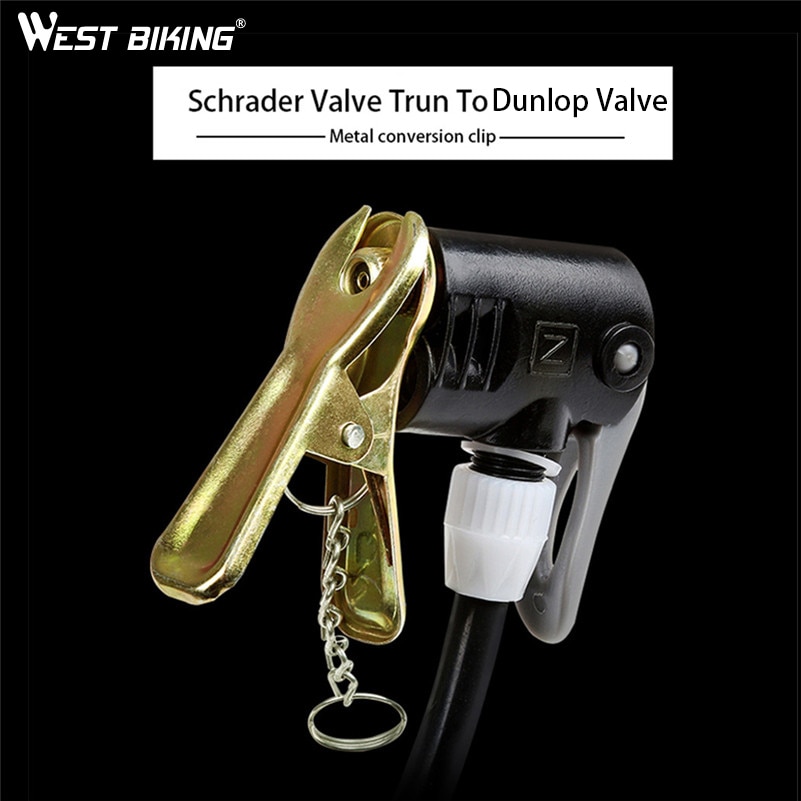 Westen RADFAHREN Fahrrad Pumpe Ventil Adapter Wandlung Clip Schrader Ventil Drehen Zu Ventil Wald Metall Pumpe Gas Düse Ventil Clip