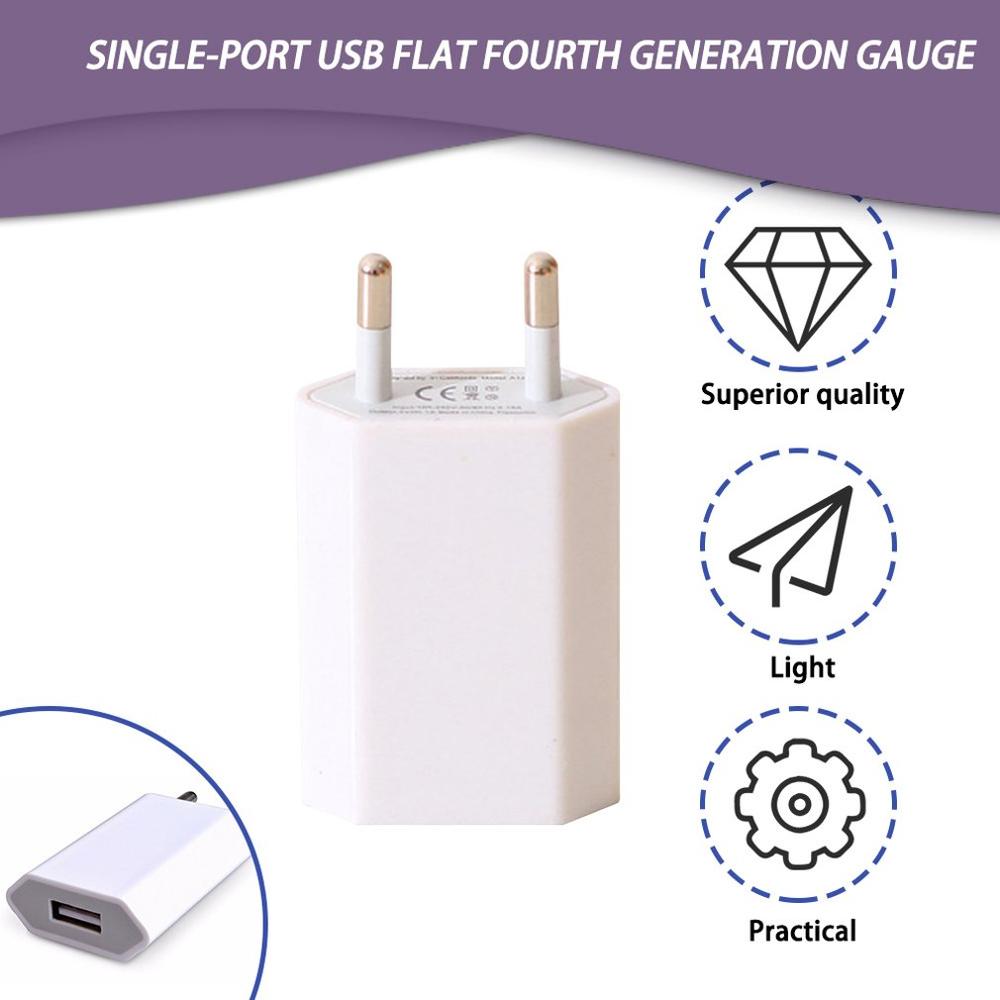 Usb Wall Charger Duurzaam Praktische Lader Adapter 5V 1A Enkele Usb-poort Quick Charger Socket Cube Voor Iphone