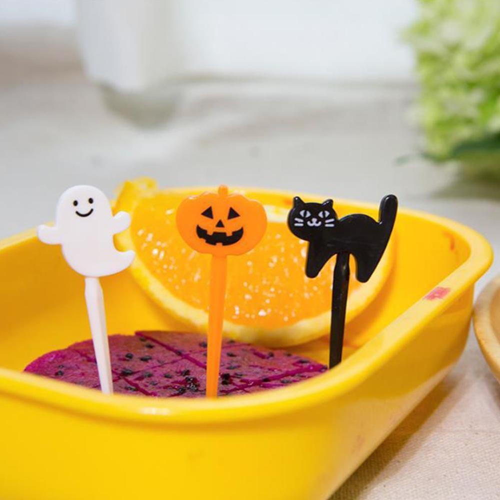 6 uds. Accesorio de decoración de almuerzo Bento, selección de comida, decoración de Halloween