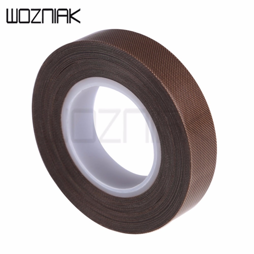 PTFE Coated Fiberglass Fabric With Silicone Adhesive Tape 10M Smooth Anti-stick Adhesive Tape High Temperature Resistance