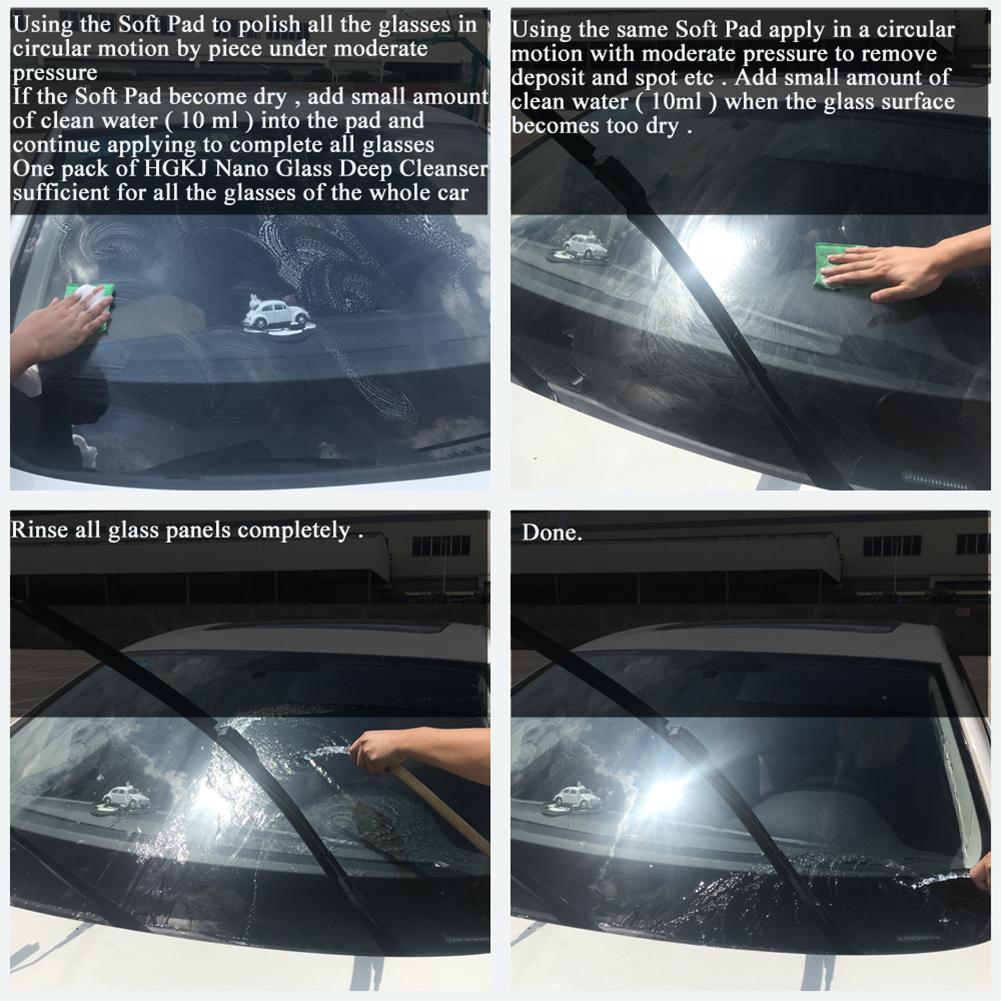 Quita rayones del auto líquido esponja de vidrio limpiador profundo coche de vidrio esponja de limpieza de vidrio quitar aceite de coche de la película de estilo