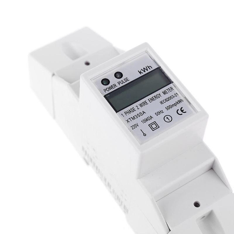 LCD Digital Energy Meter Single Phase 2 Wire KWh Meter DIN-Rail Electric Meter Y98E