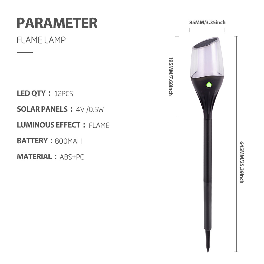 Zonne-Energie Buiten Tuin Gazon Lamp Zonne-Energie Waterdicht Landschap Pad Voor Tuin Achtertuin Gazon Patio Decoratieve Led Verlichting: Default Title