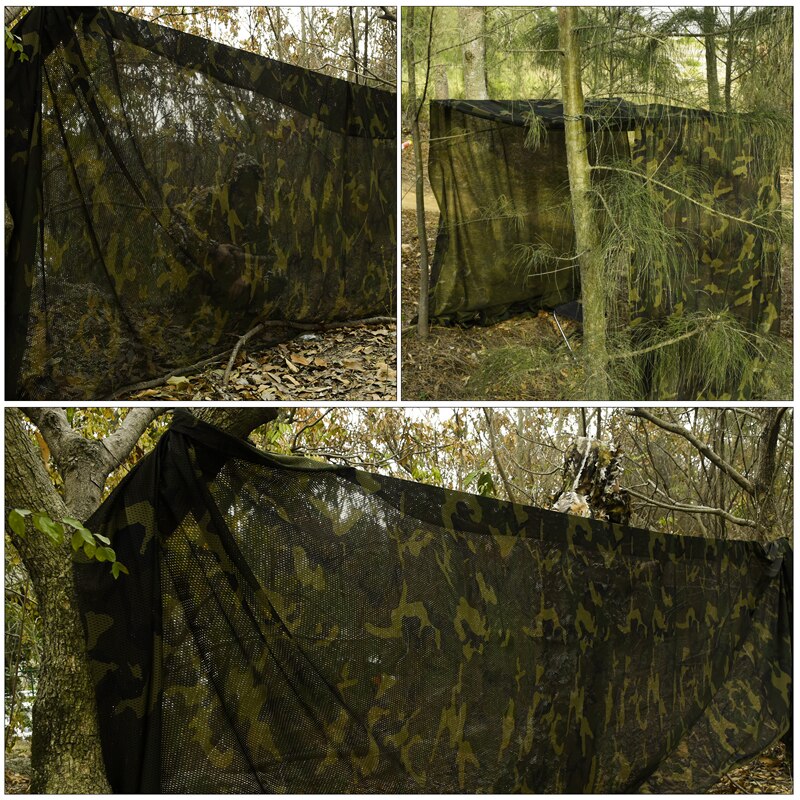 1.5m bredde enkel camouflage net fortelt dække mesh stof klud skygge netto camo-net udendørs gårdhave dekoration fortelt dæksel