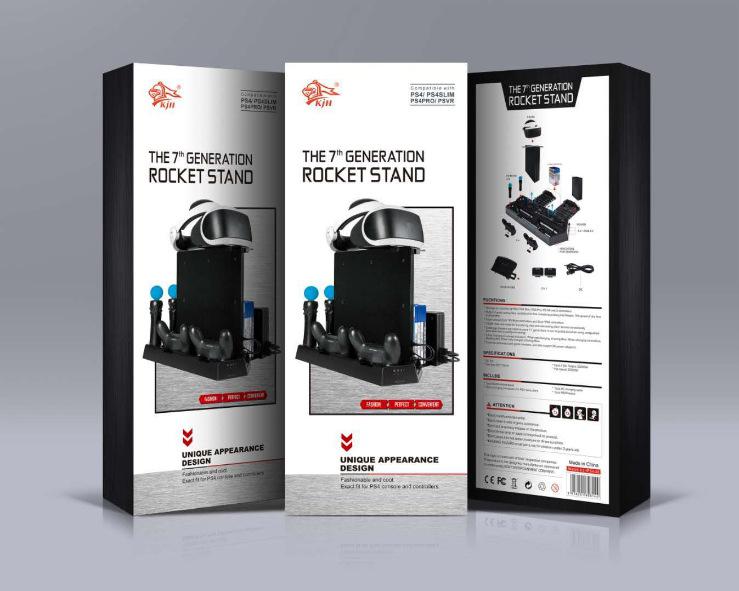 Vertical Cooling Stand Charging Station for PS4 SLIM PRO VR Controllers Multi-functional Charger Cooling Stand: Default Title