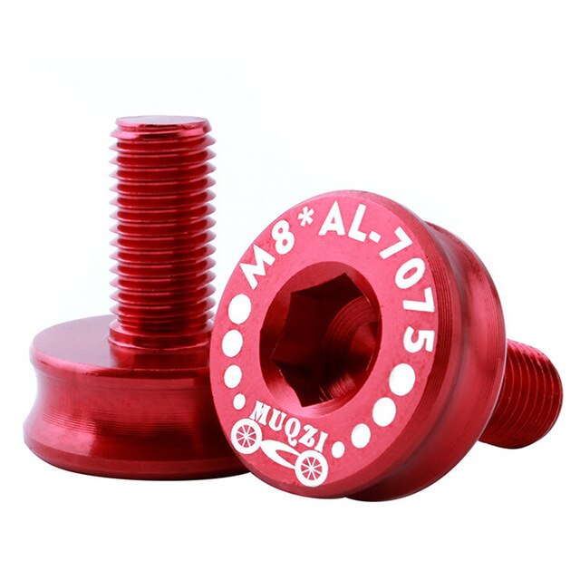 MTB Crank bolts 8MM M8 Screw Accessories Spare Crankset Bike Bicycle Cycling Bottom Bracket Allen Key: Red