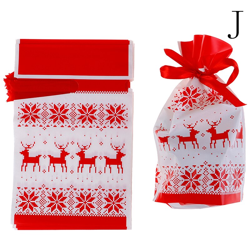 10 stk juleposer præsenterer juleposer meget julemanden taske slikpose juledekorationer år: J