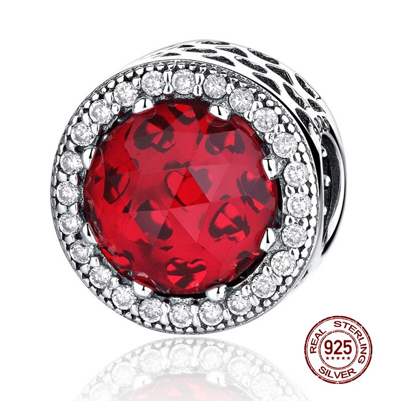 100% Reale Dell'argento Sterlina 925 10 Colori di Cristallo Radiante Cuori di Fascino Misura Originale WST Braccialetto di Fascino Autentico Regalo Dei Monili: XCHS339