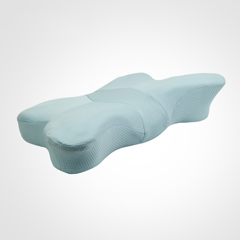 Multifunctioneel beddengoed kussen traagschuim orthopedisch nekwervelkolom anti-snurk hoofdsteun nekkussen gezondheidszorg pijnverlichting: Blauw
