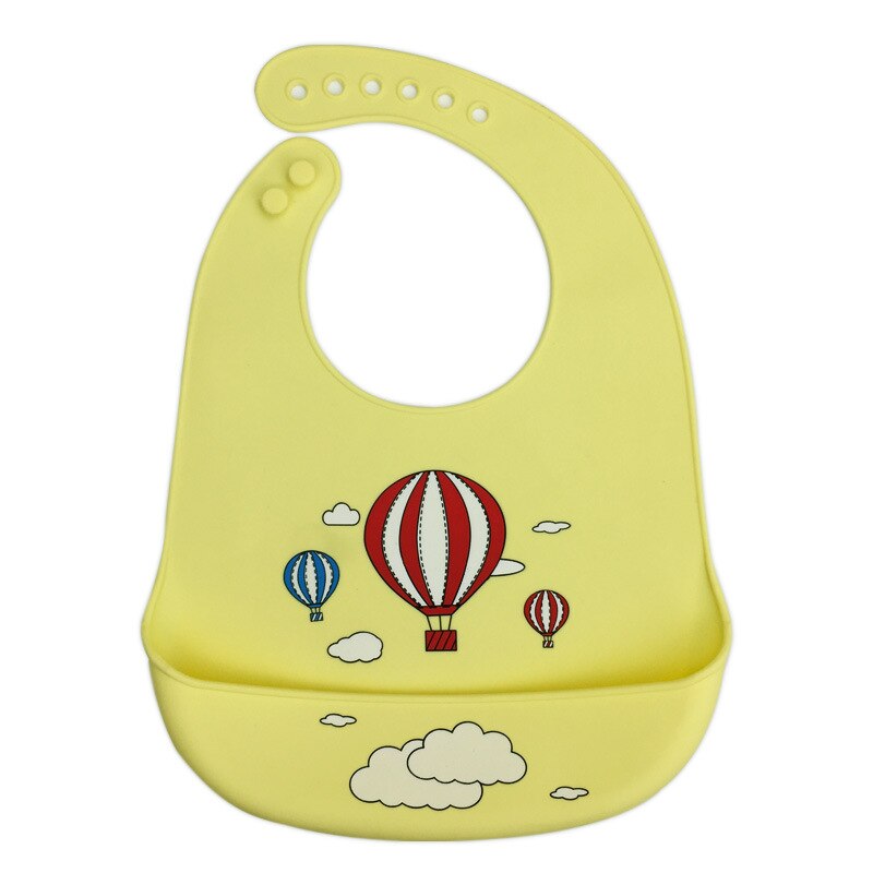 WARMOM Silicone Baby Bib Adjustable Tightness Soft Silicone Bib Waterproof Cartoon Animals Shape Bib Safe Material Baby Bib: T4