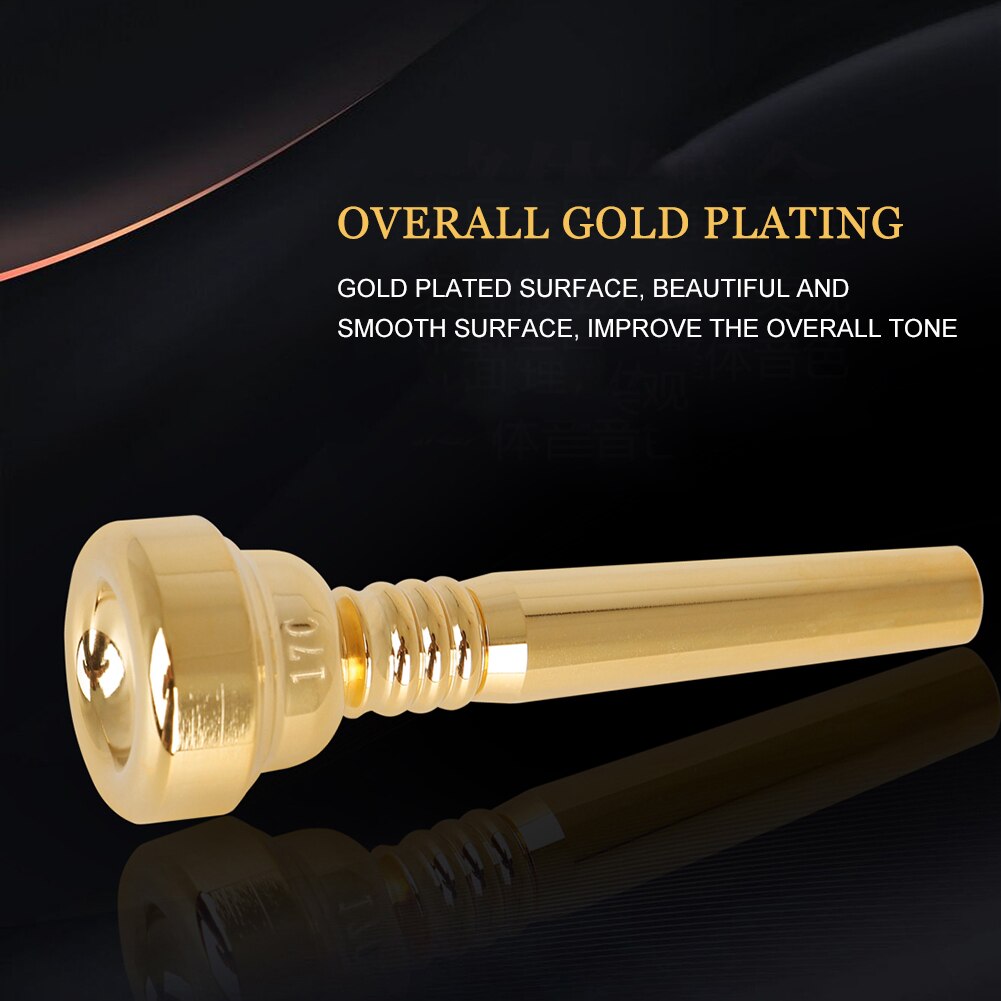 Boquilla de trompeta 17C, suministro de instrumento Musical de latón Musical, sustitución de boquilla de cordoncillo, suministros de instrumentos divertidos