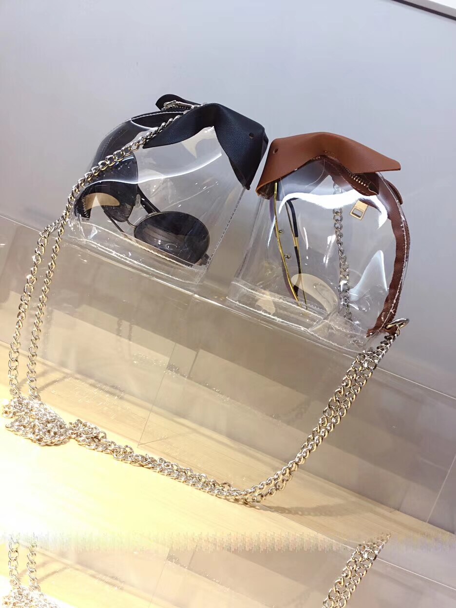 Gelatina mini Borsa 2020 Nuova Moda tutto-in giro Catena Singolo Sacchetto di Spalla Trasparente di TPU Sacchetto delle Donne 108H