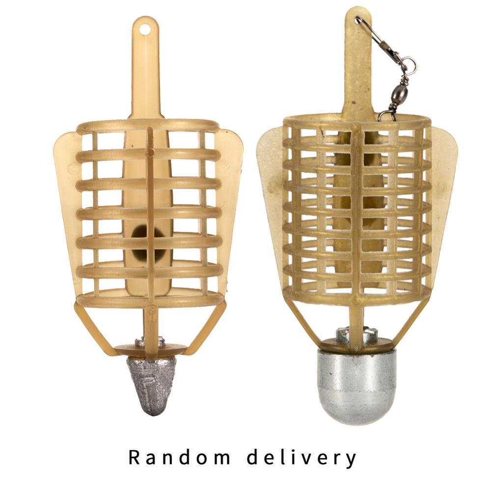 Boat Carp Fishing Bait Feeder Cages Lure Holder Basket Cage Fishing Trap Lead Sinker Plastic Fishing Lure Cage: 20g