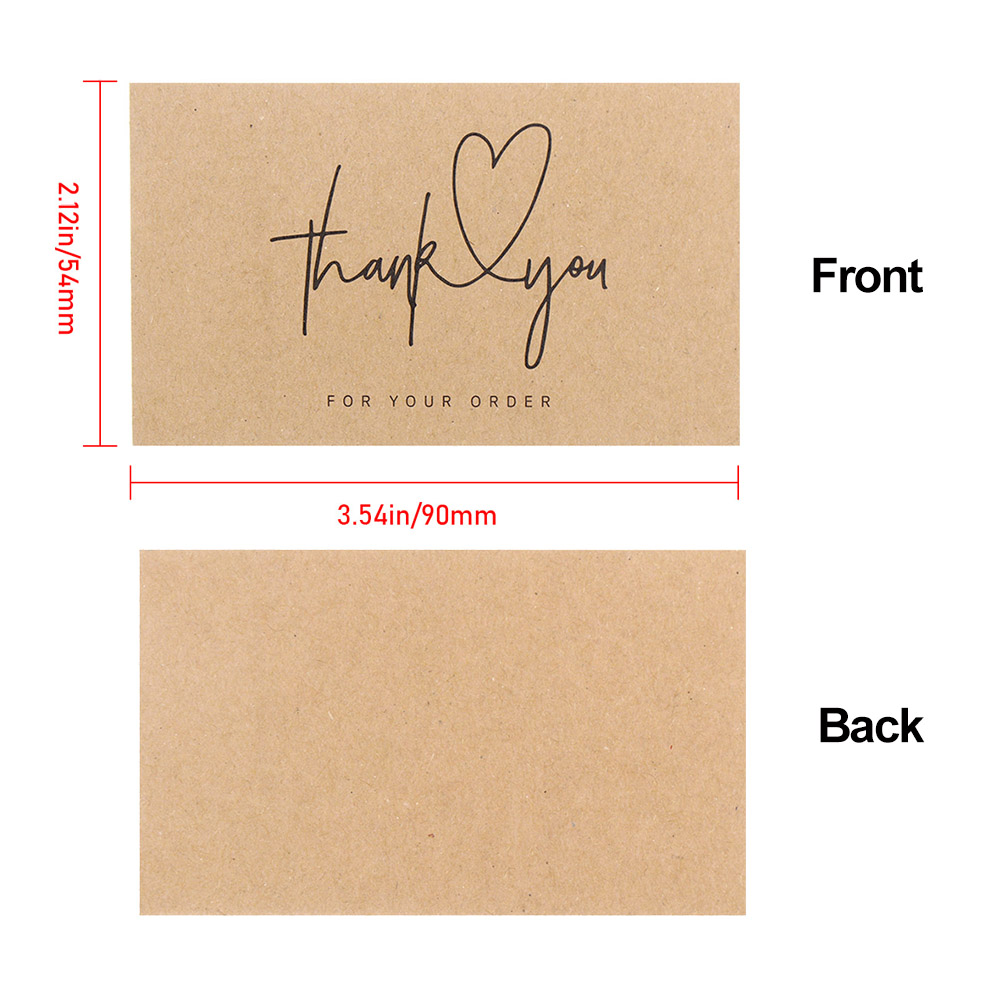 Cartes postales en papier kraft GT "Merci pour votre commande", cartes de voeux, attro, au détail en ligne, appréciation express, 30 pièces