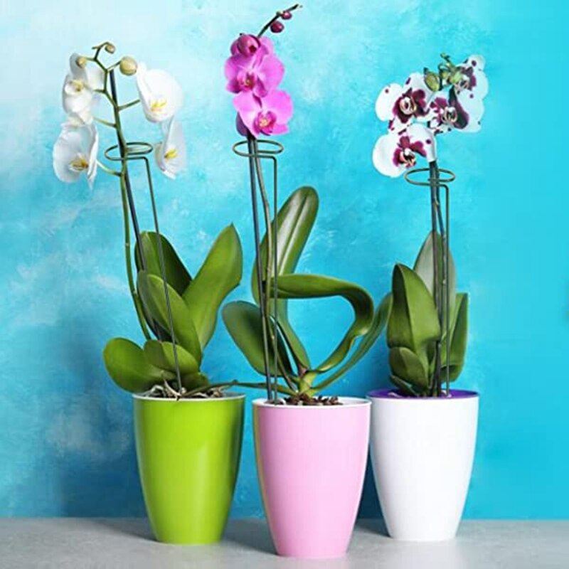 8 st 17.7 tums trädgård blomstöd plant stöd stakar plant stam blom stöd för blommor orkidé pion ros