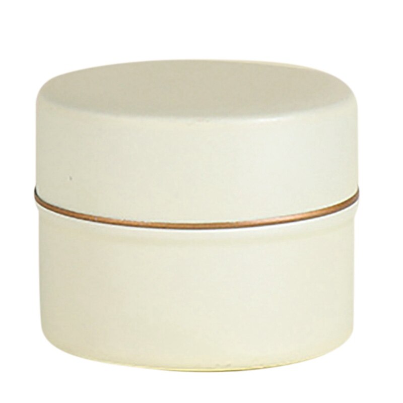 ♕s News Small Tea Cans Round Tinplate Tea Cans Metal Tin Box Packaging Cans Flower Tea Cans Portable Tea Caddies: Beige