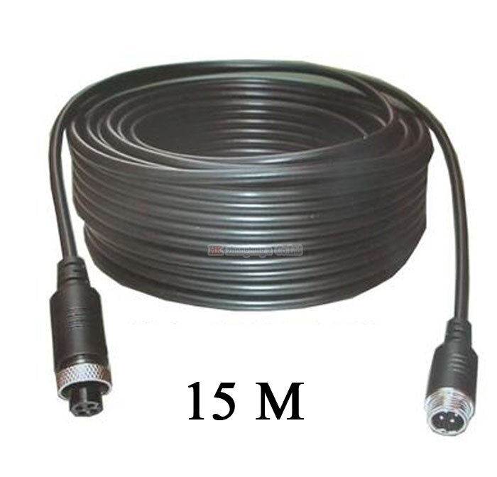 5m 10m 15m 20m 4 PIN Connector Extension Cable For CCTV Camera Cable Male to Female 4-Pin Aviation Video Cable: 15 M