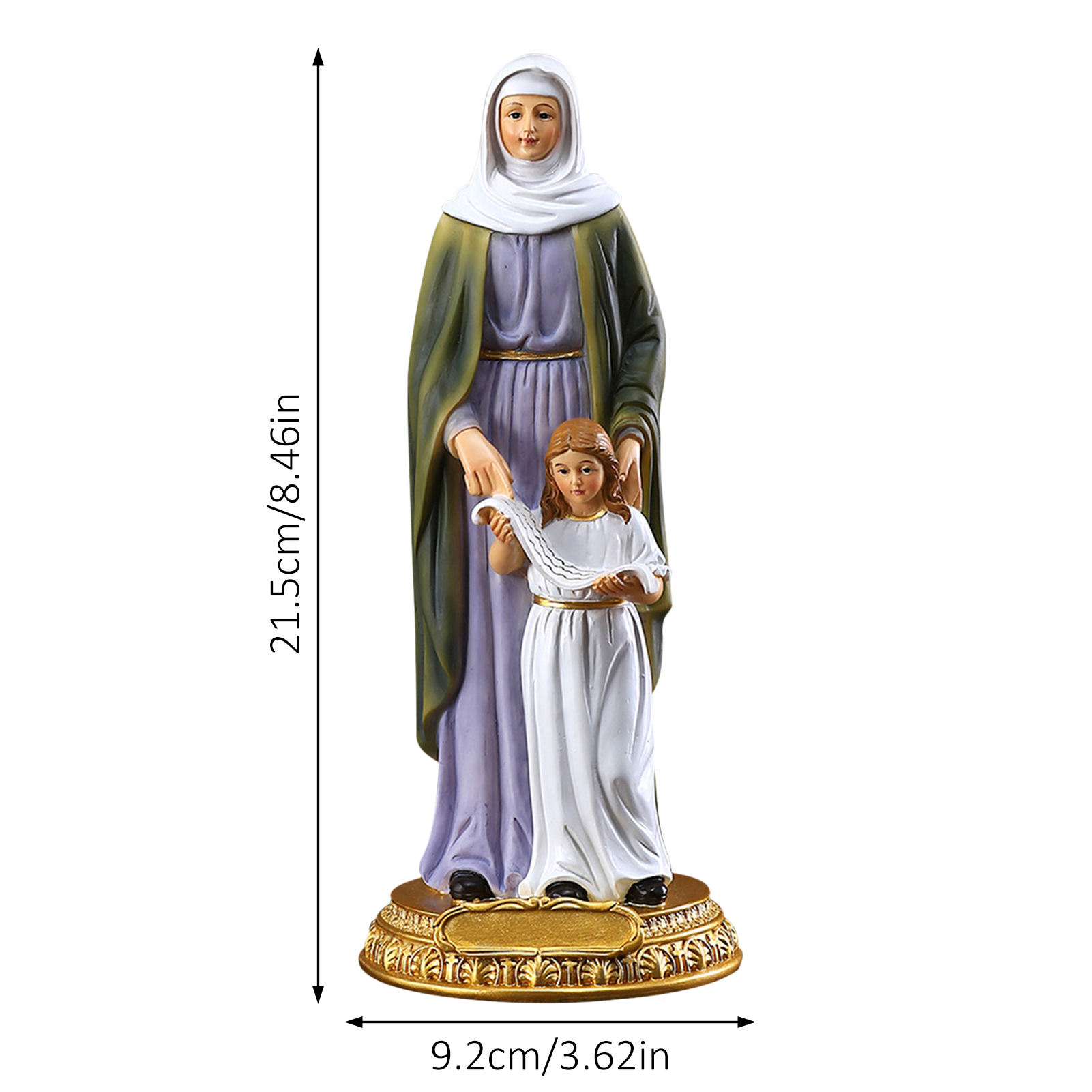Virgin Mary Resin Statue Sculpture - Religious Garden Statues 8.46 Inch Virgin Mary The Mother Statue Sculpture For Your