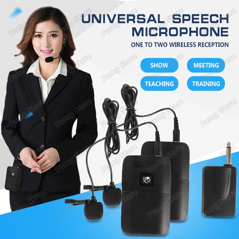 Teaching Wireless External Voice Amplifier Lapel clip Megaphone Booster chargeable Receiver Loudspeaker support Tour Guide stage