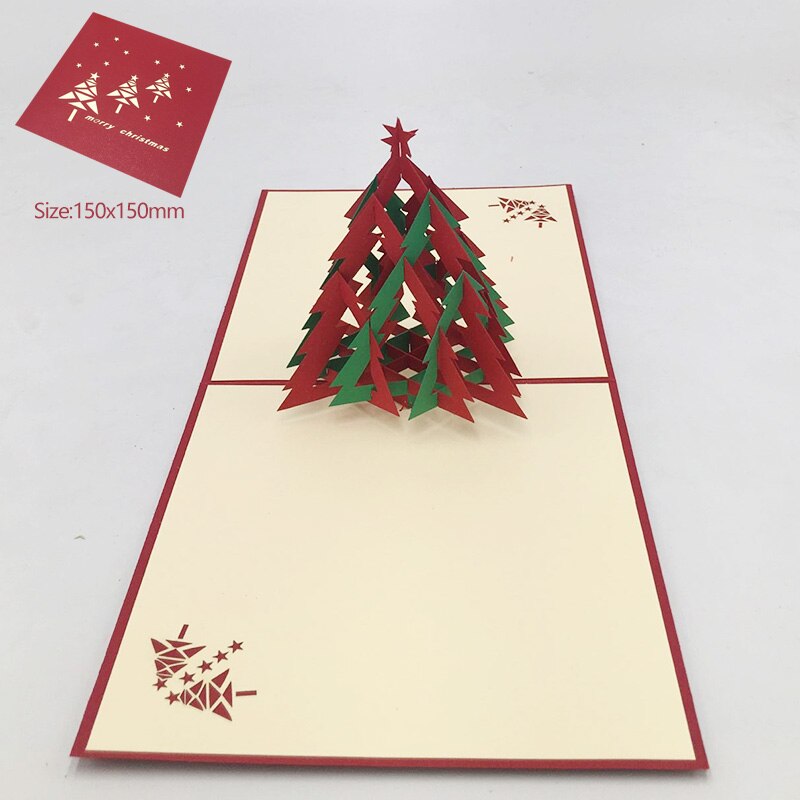 Kerst Kaart 3D Pop Up Kaarten Vrolijk Kerstfeest Winter Wenskaarten Sneeuwvlok: 22