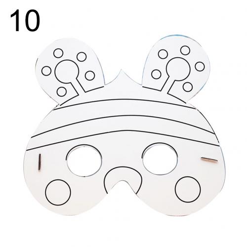 Cartoon Tier Papier Malerei Maske Graffiti DIY Kunst Handwerk Kindergarten Kinder Spielzeug Intelligenz Entwicklungs Spielzeug