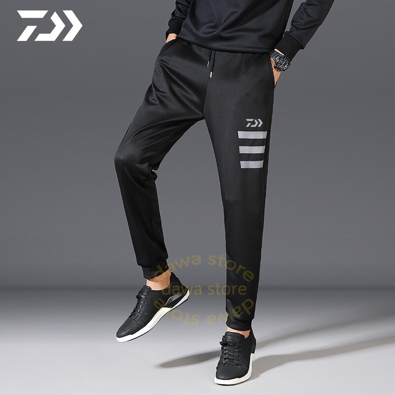 Daiwa Broek Vissen Kleding Mannen Solid Ademende Vissen Broek Sport Lente Zomer Streep Casual Joggingbroek Vissen Kleren