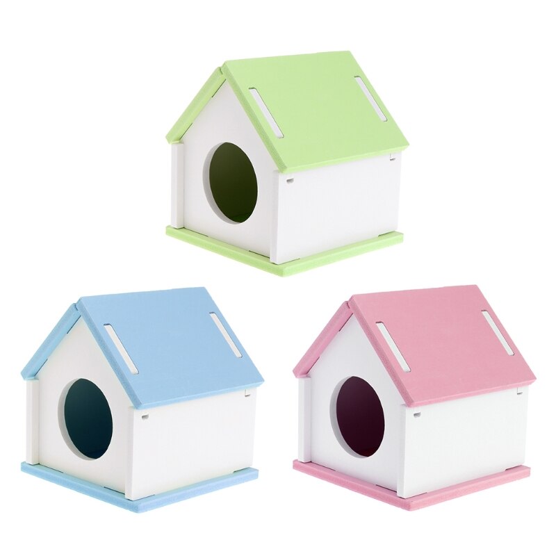 Hamster House Cage Wood Bed Small Animal Pet Guinea Pig Squirrel Gerbil Nest Toy