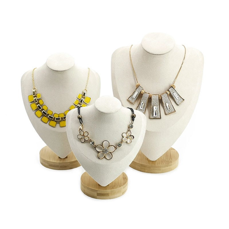 Bamboe Ketting Display Stand Hanger Display Sieraden Houder Sieraden Mannequin Buste Ketting Etalage Sieraden Display