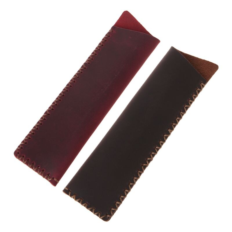 Retro Leather Pen Holder Ballpoint Pen Protective Sleeve Cover Handmade Fountain Pouch For Holding Single Pen For Office