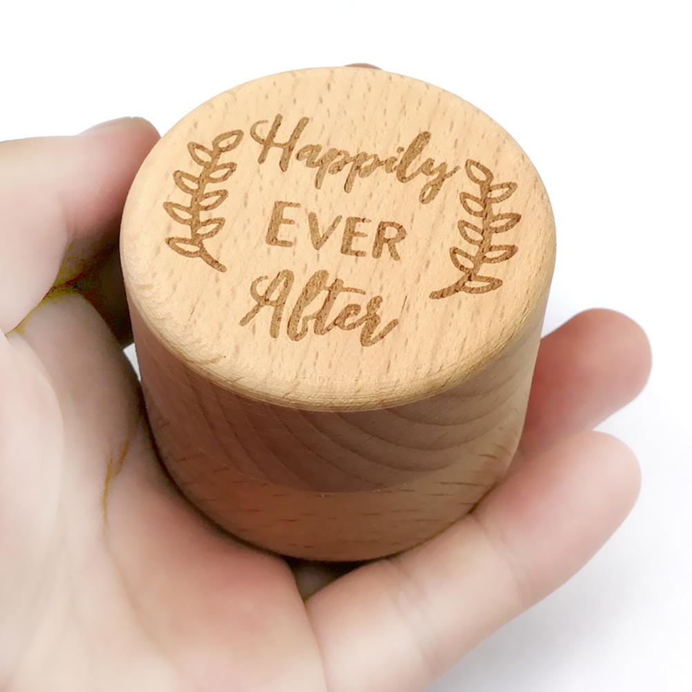 Wooden Engagement Ring Box Wood Engagement Wedding Ring Box Jewelry Display Storage Case for Wedding Ring: I